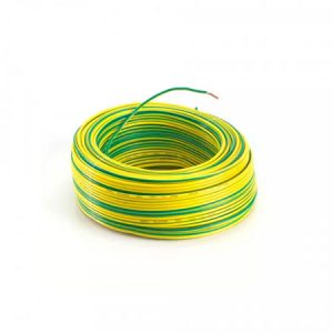 Cable de puesta a tierra verde y amarillo